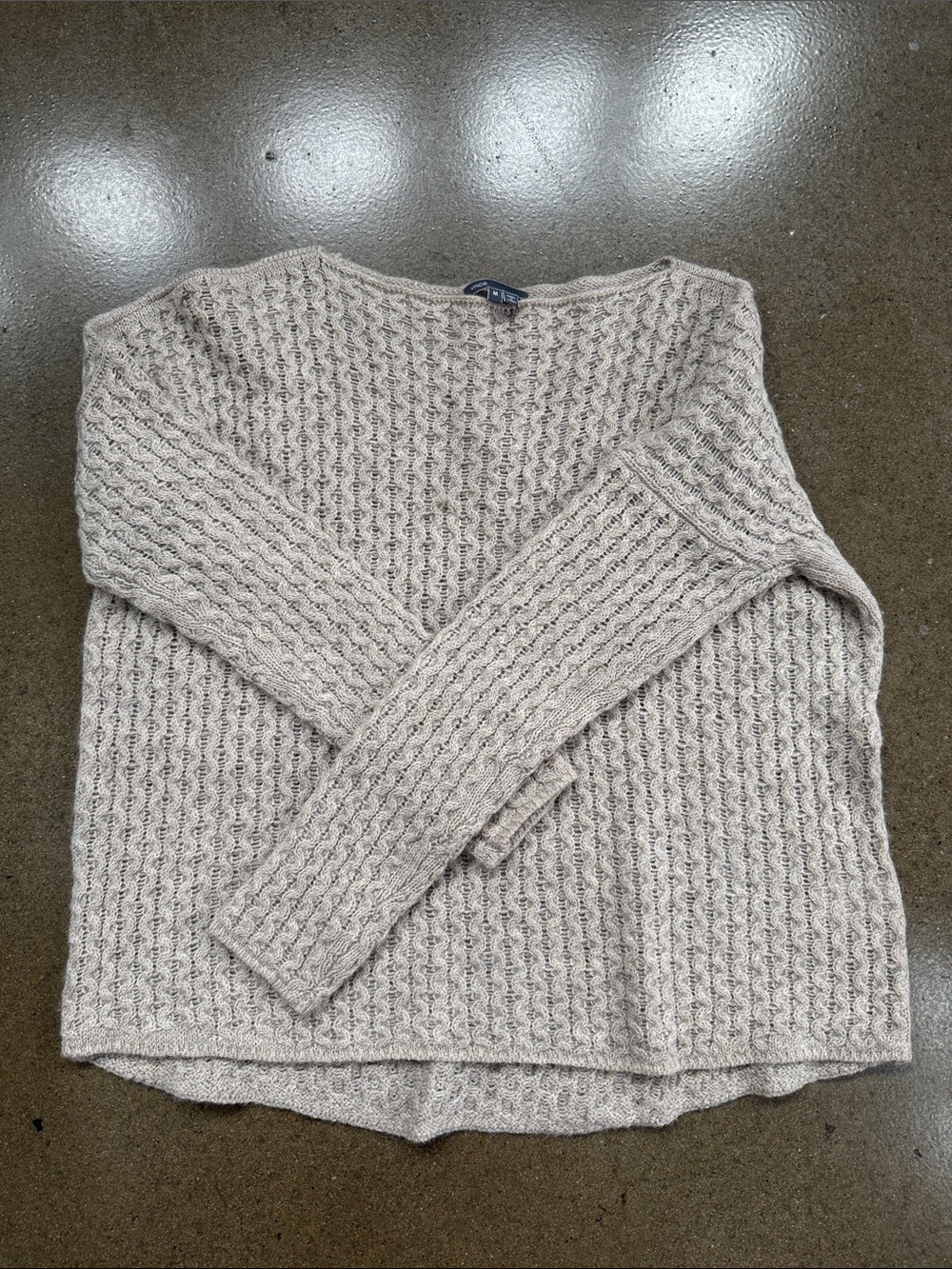 Vince Women's Cashmere Cable Crew Sweater in Light Taupe